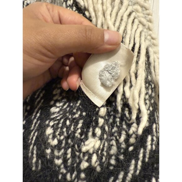 Anthropologie Moth Ambra Fringed Open Front Knit Cardigan Sweater Size Medium - Picture 4 of 7